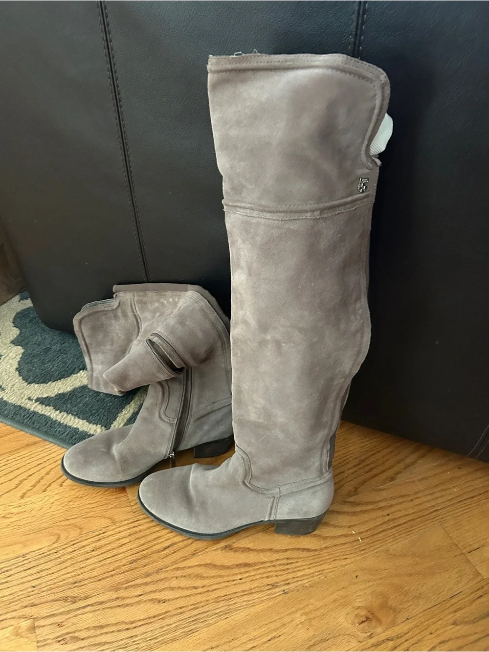 Vince Camuto Gray Suede Over-the-Knee Boots